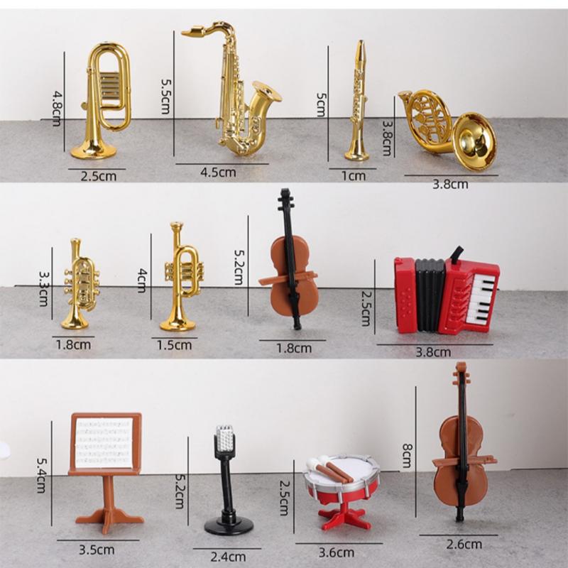 Musical Instrument Games - 1 Set Home Decor Toy 1:12