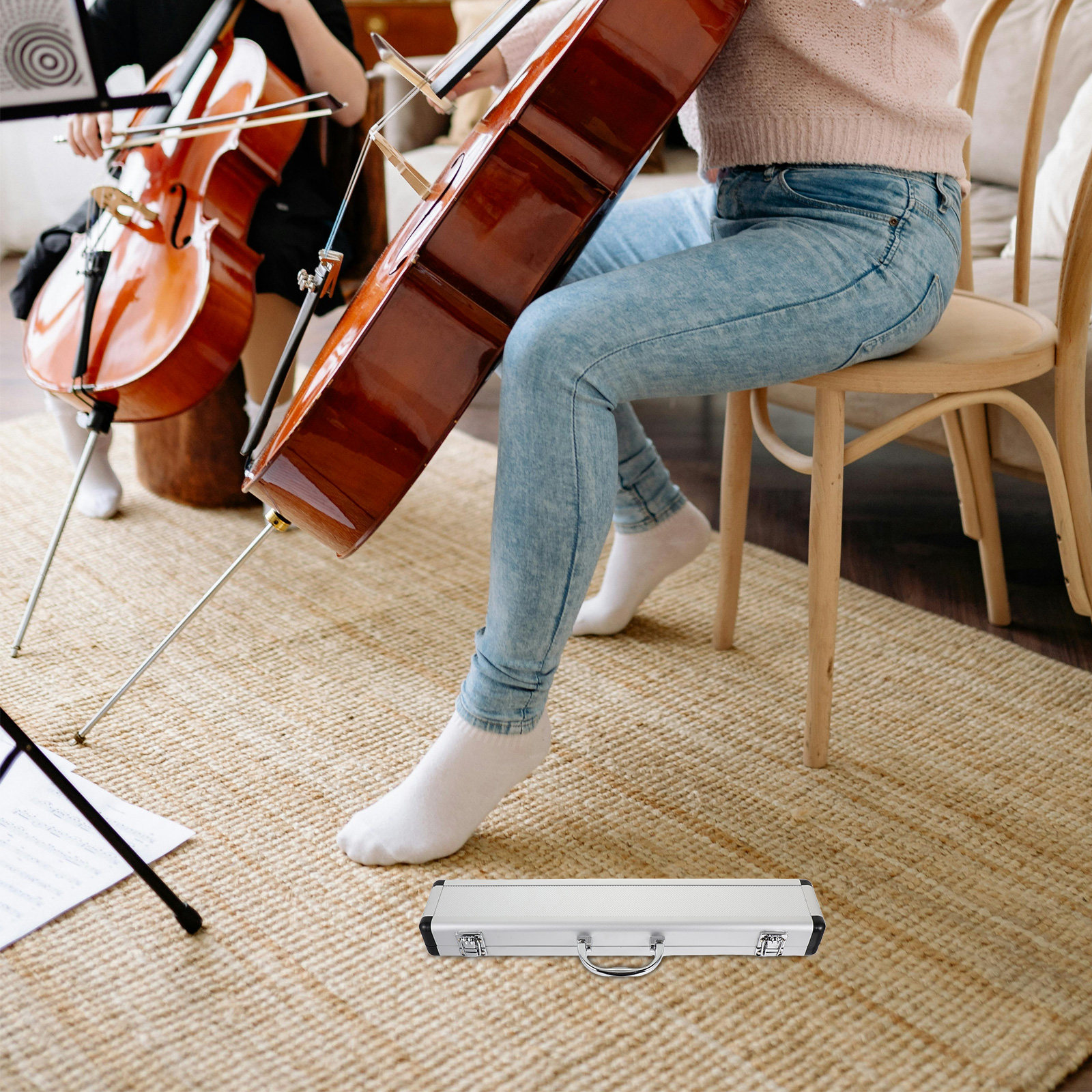 Musical Instrument Flute - Flute Case Aluminum Alloy Portable Storage