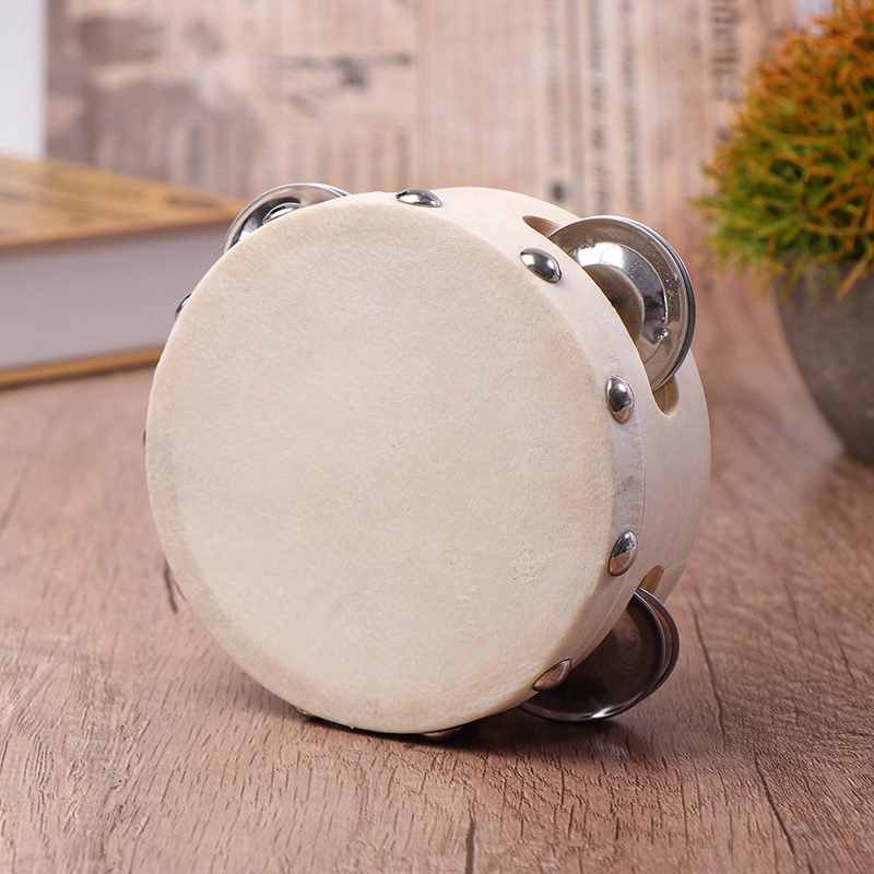 Tambourine Hand Drum - 10/15cm Hand Held Tambourine With Metal