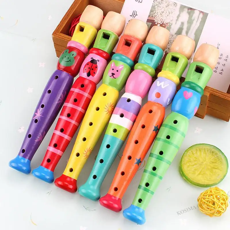 Kids Wooden Flute Toy 6 Holes  - Musical Instrument Theremin のレビューと価格