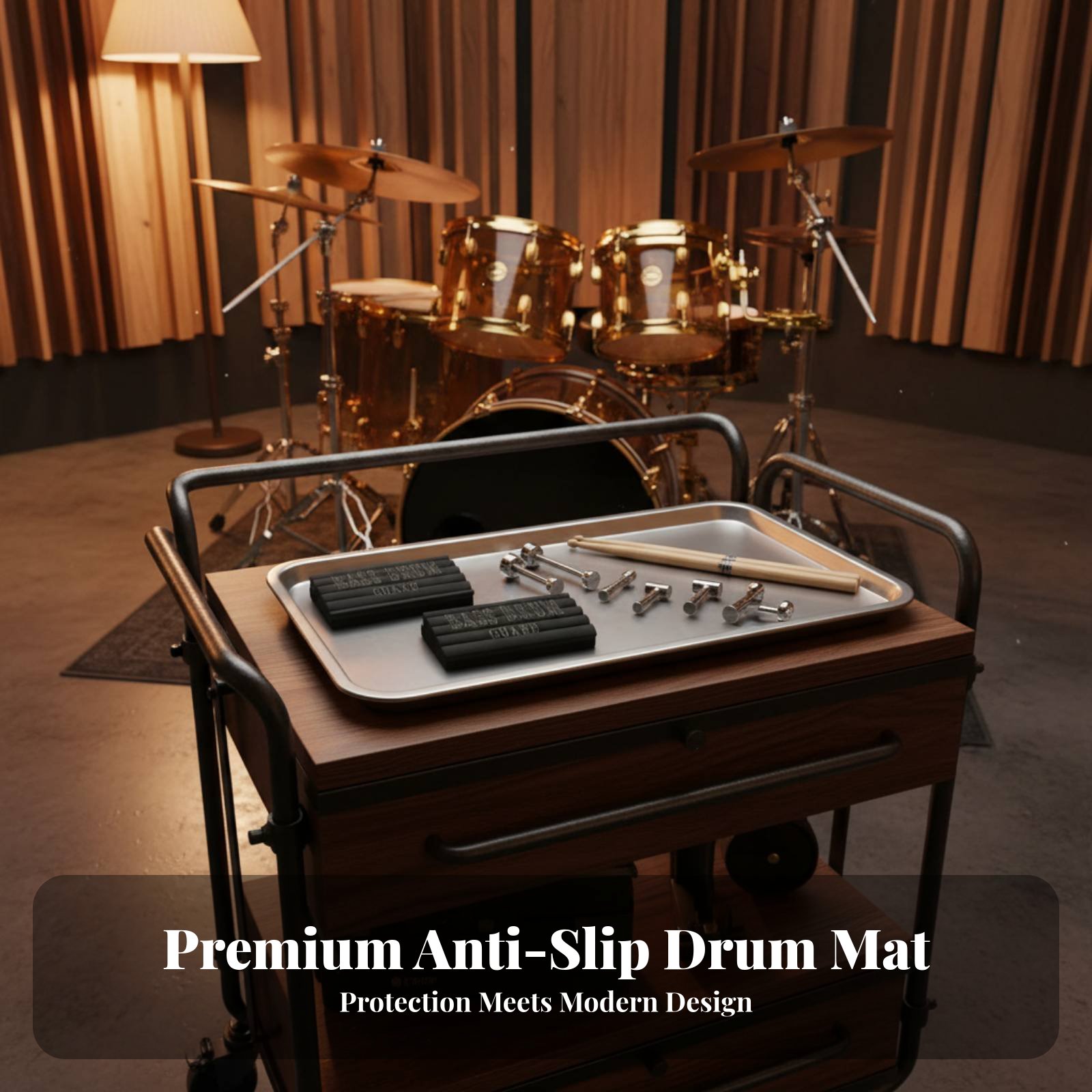 2 Pieces Drum Anti-Slip Pad Pr - Musical Instrument Long のレビューと価格