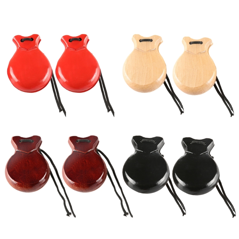 2 Pcs Wood Spanish Castanets F - Castanet Flamenco のレビューと価格