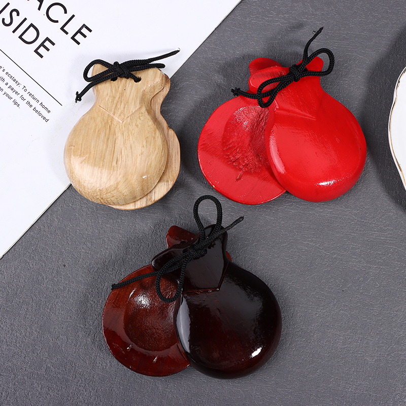2Pcs Traditional Castanet Wood - Castanet Flamenco のレビューと価格