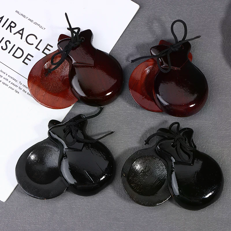 2Pcs Traditional Castanet Wood - Castanet Flamenco のレビューと価格