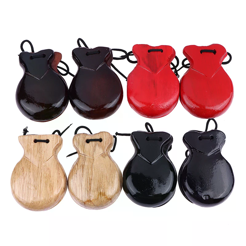 2Pcs Traditional Castanet Wood - Castanet Flamenco のレビューと価格
