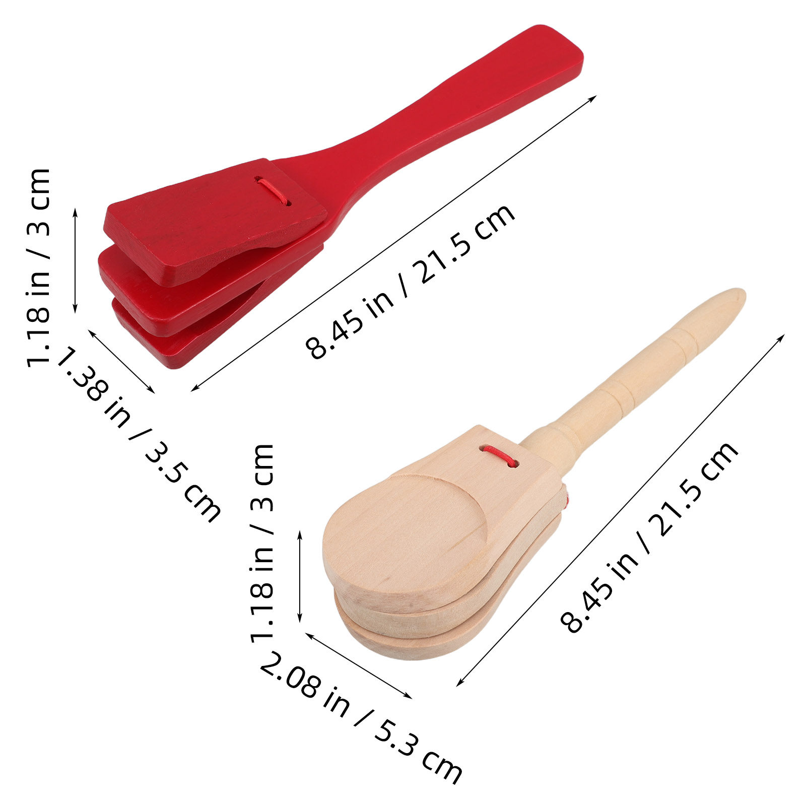 2Pcs Wooden Clapper Classic Lo - Musical Instrument Long のレビューと価格