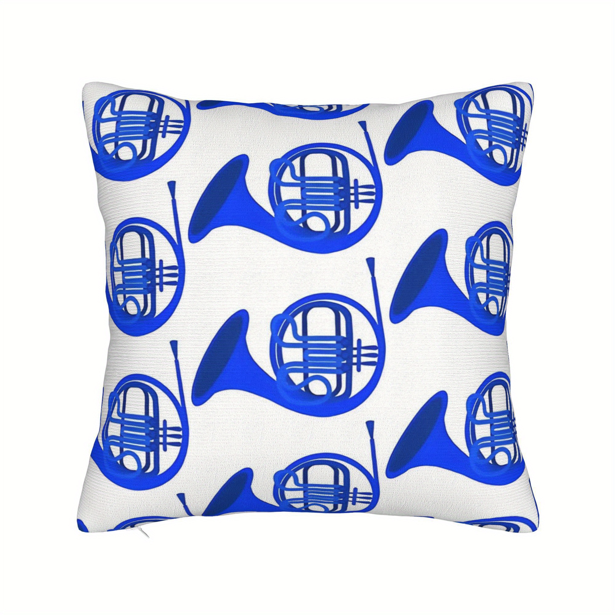 1pc Blue French Horn Pillow Co - Musical Instrument French のレビューと価格
