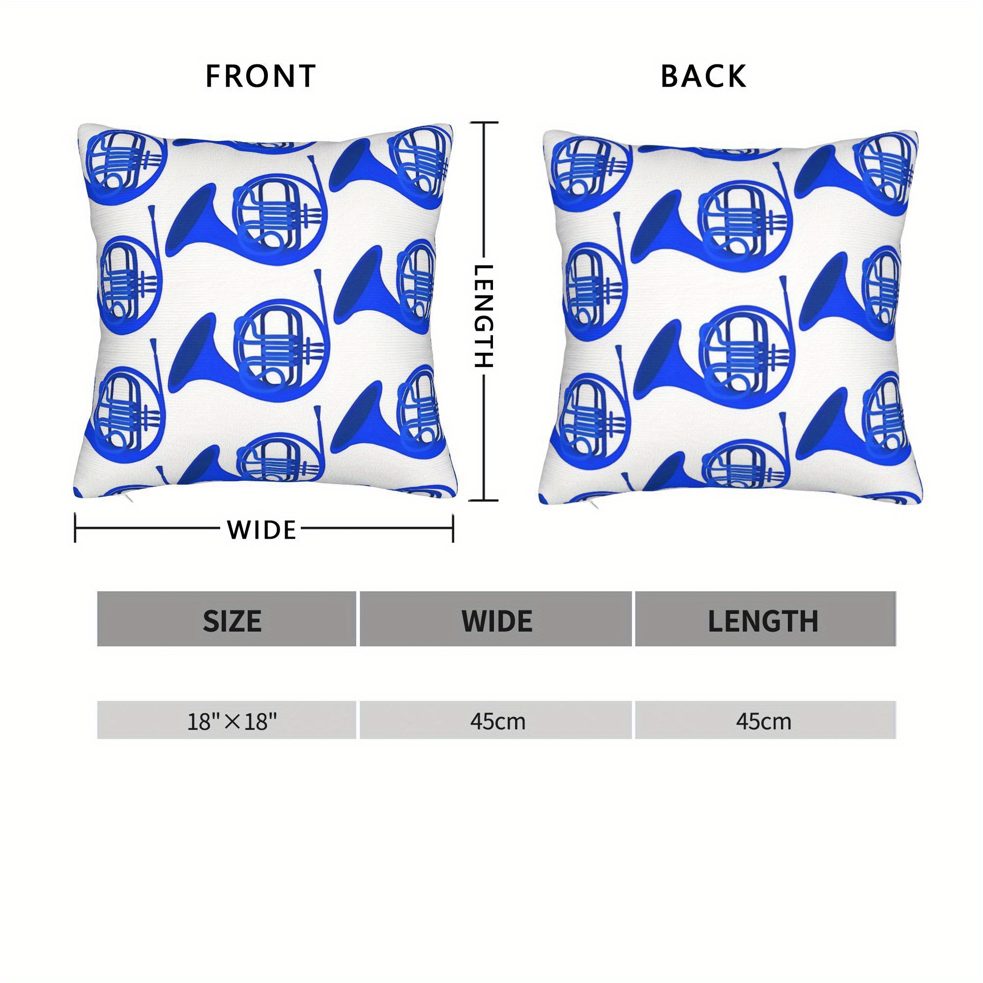 1pc Blue French Horn Pillow Co - Musical Instrument French のレビューと価格