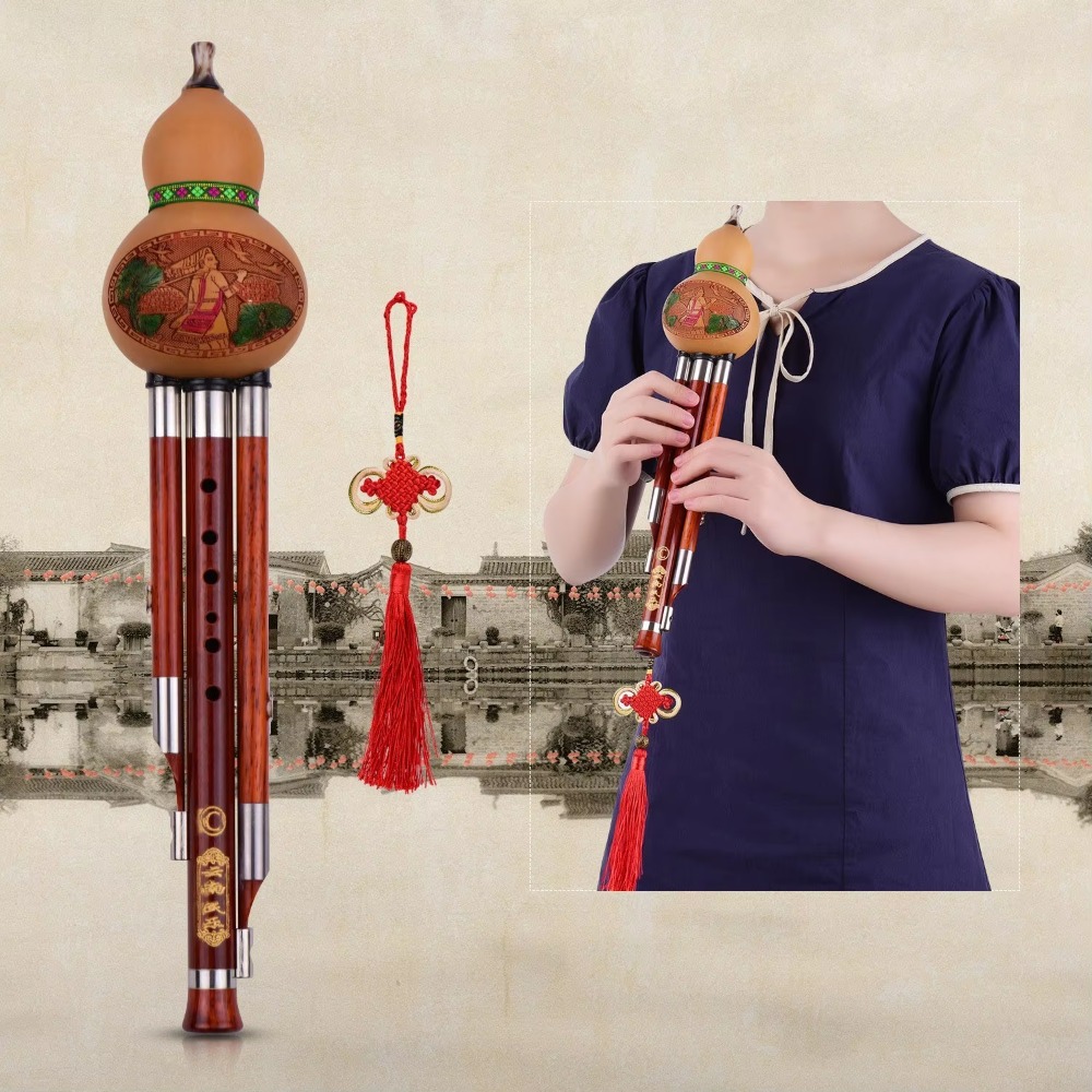 3-Tone C Key Hulusi Gourd Flut - Musical Instrument Flute のレビューと価格