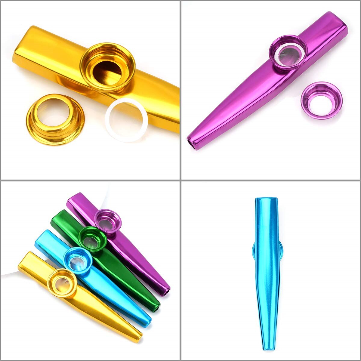 Kazoo Silver Aluminum Alloy wi - Musical Instrument Flute のレビューと価格