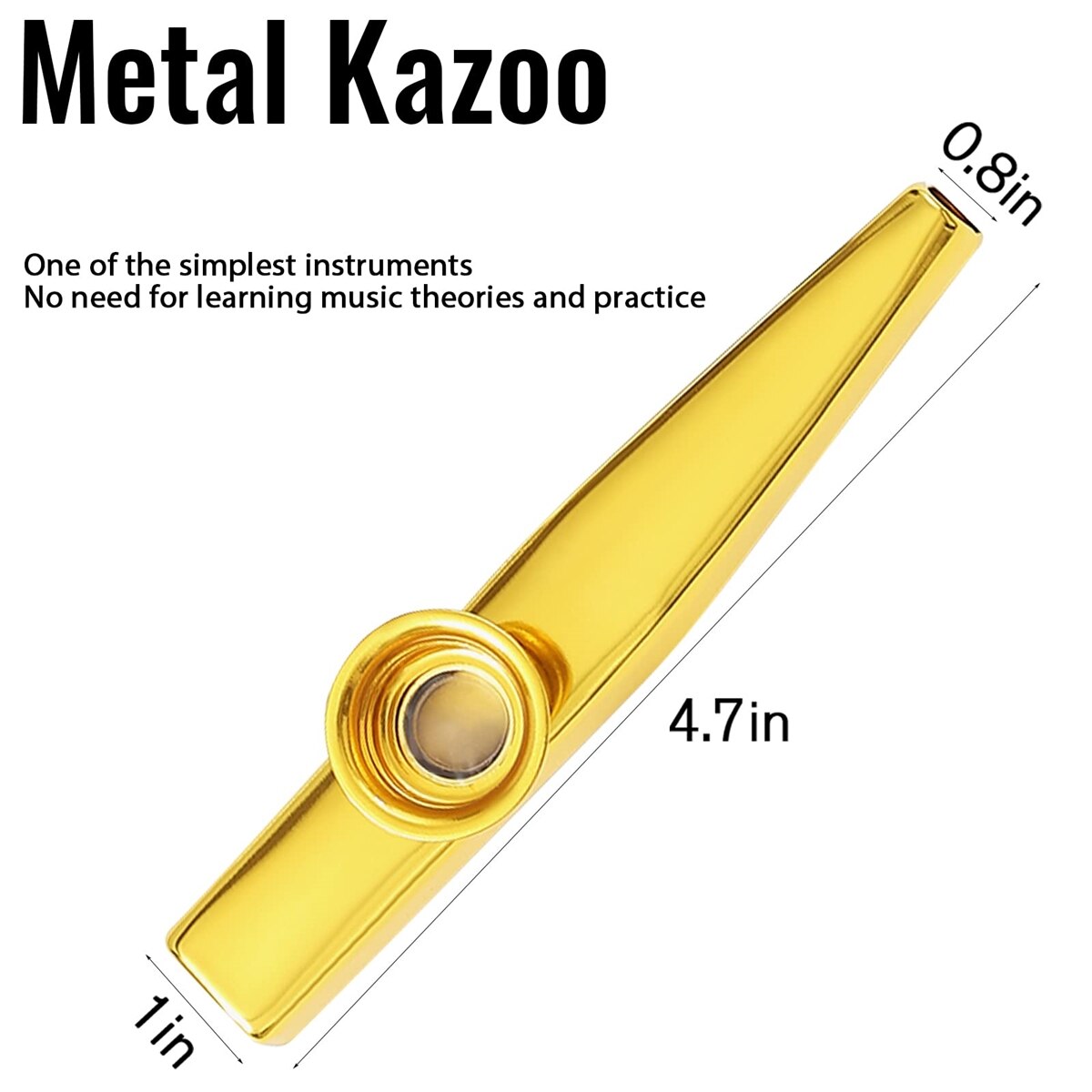 Kazoo Silver Aluminum Alloy wi - Musical Instrument Flute のレビューと価格