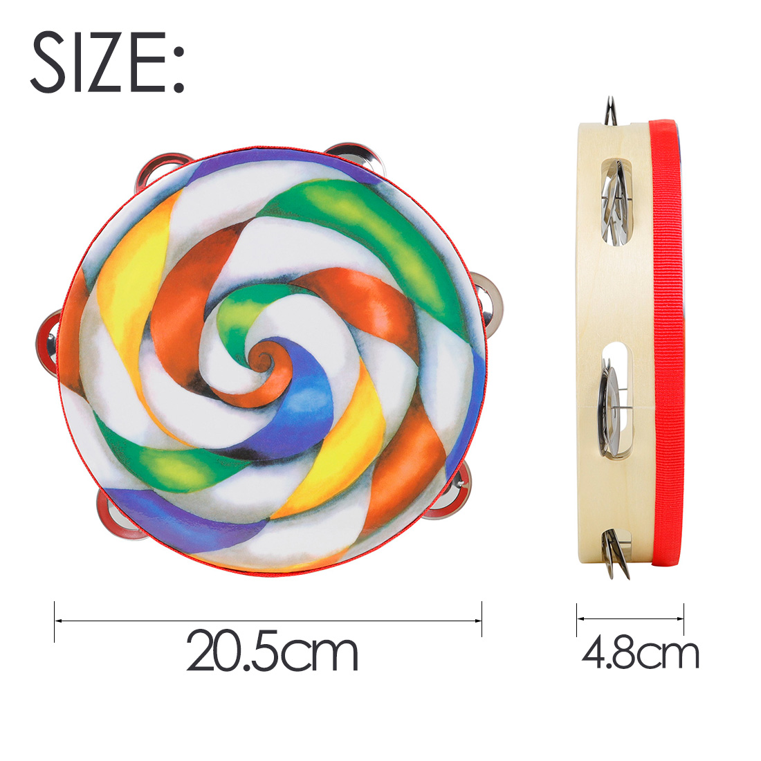 Orff 8-Inch Hand Tambourine Si - Tambourine Hand Drum のレビューと価格