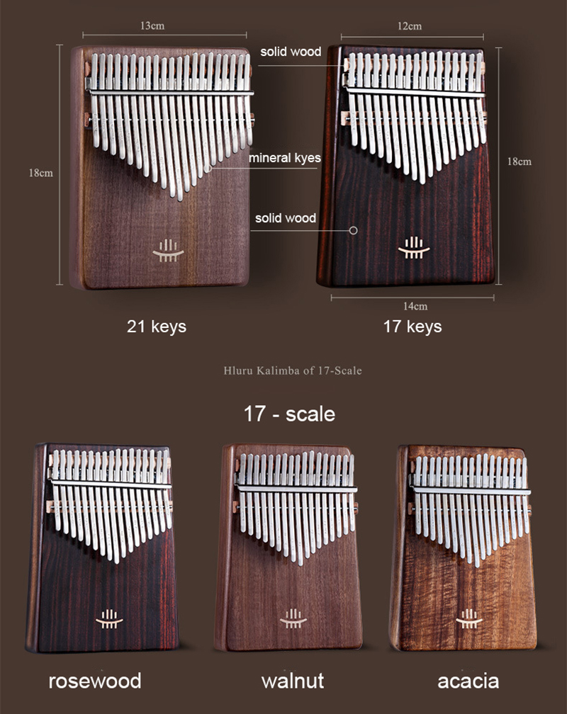 Hluru Kalimba 17 Keys with Hol - A Musical Instrument With Keys のレビューと価格