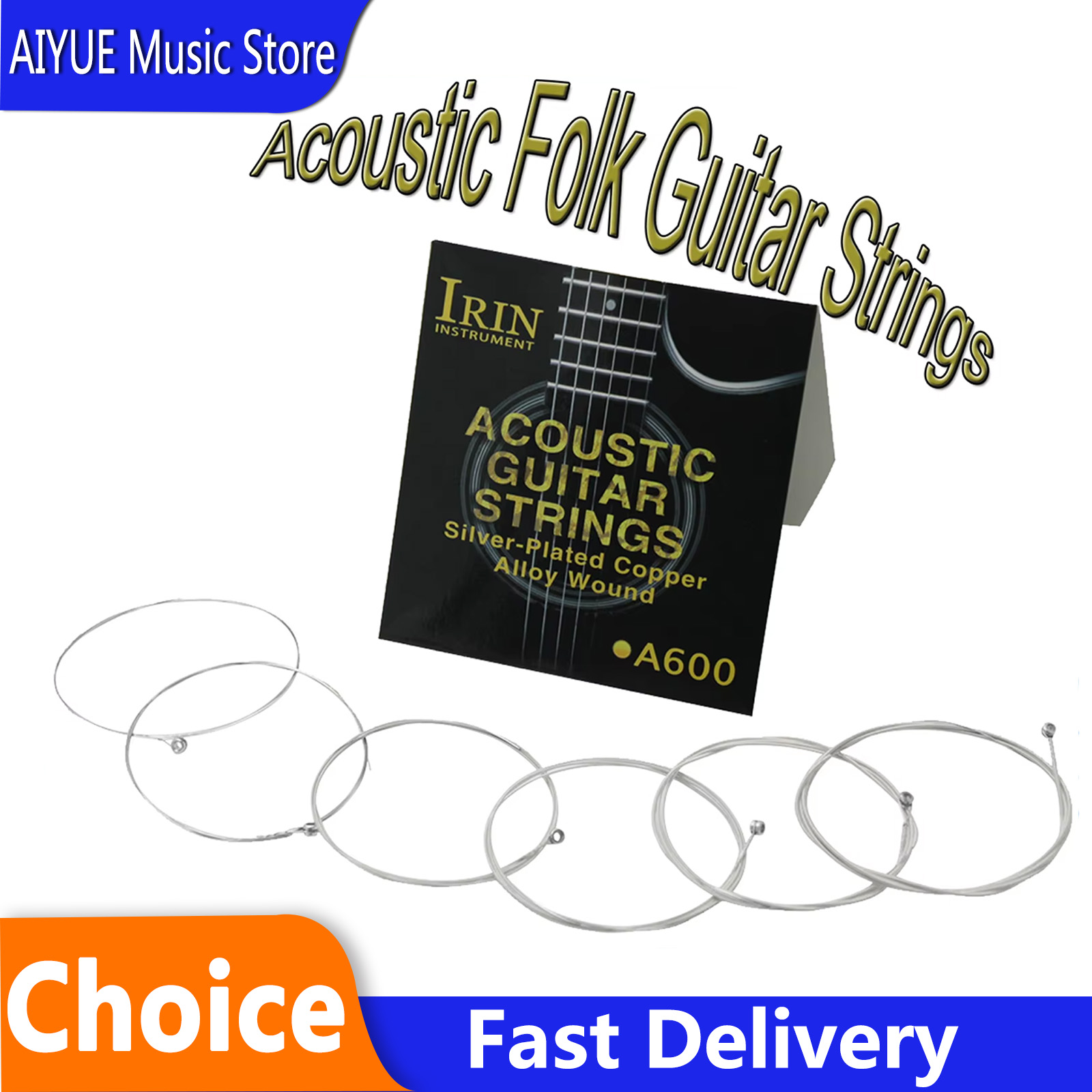 IRIN A600 Acoustic Folk Guitar - Musical Instrument Strings のレビューと価格