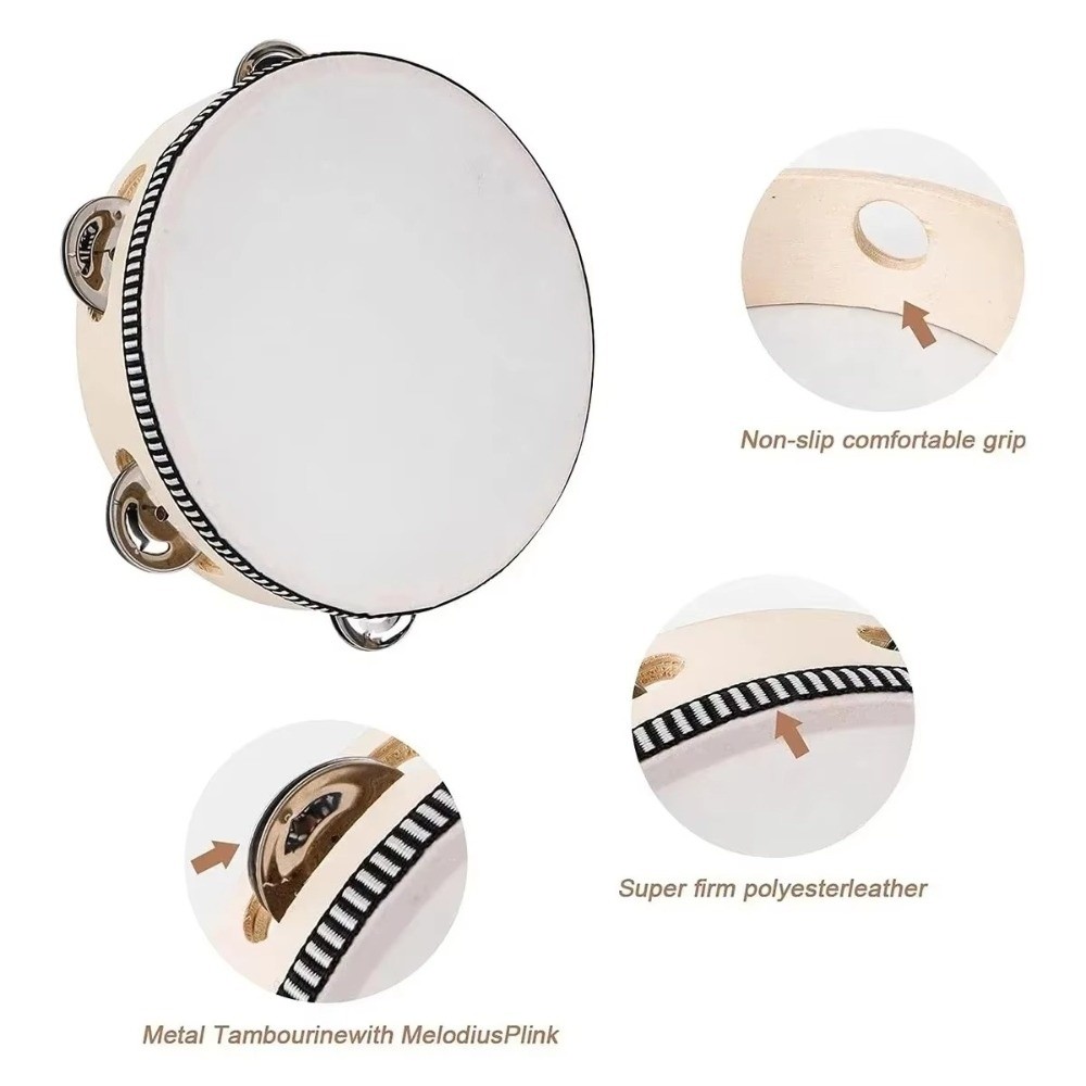 4/6/8/10 Inch Hand Held Drum W - Tambourine Hand Drum のレビューと価格