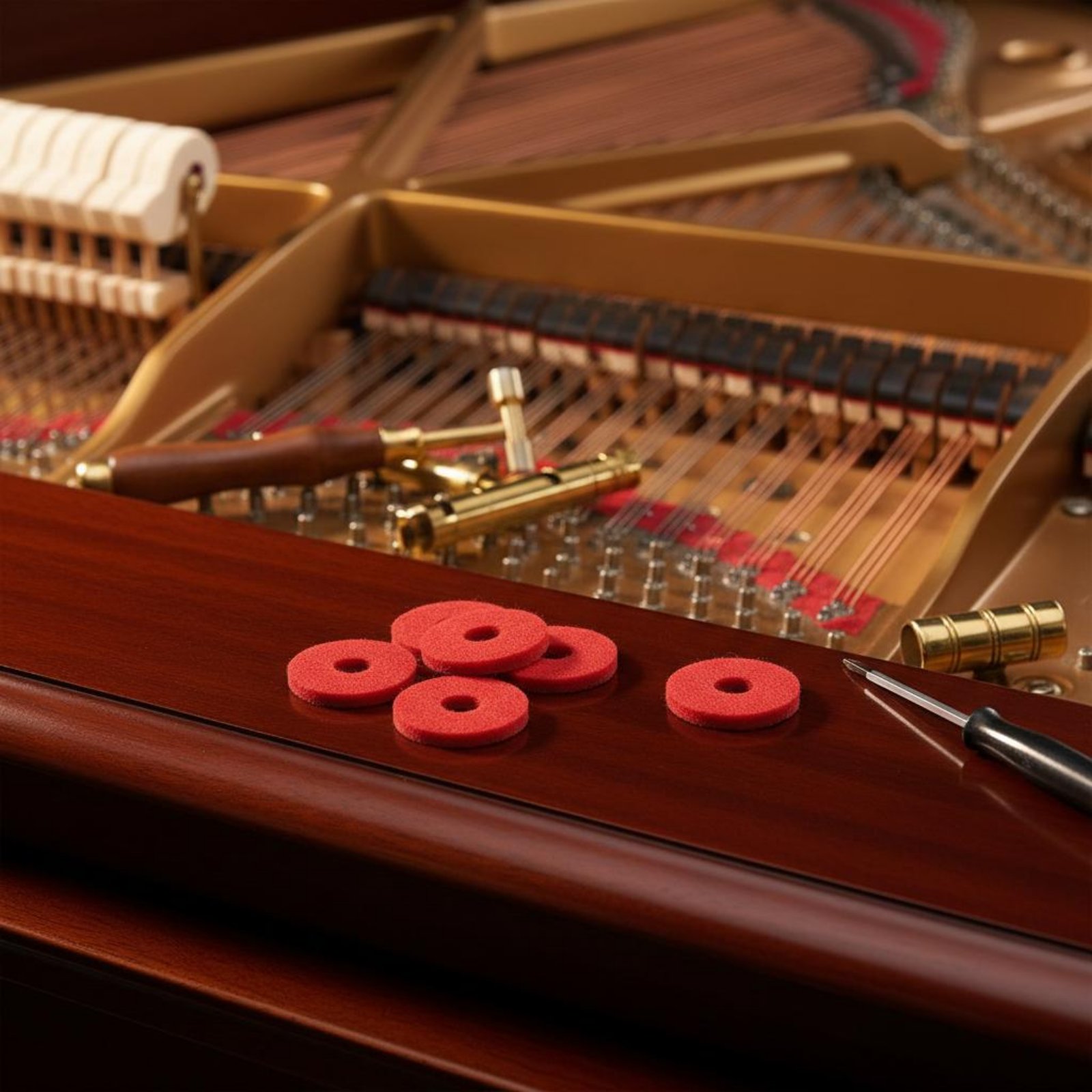 Red Piano Key Washer Small Rou - Musical Instrument Long のレビューと価格