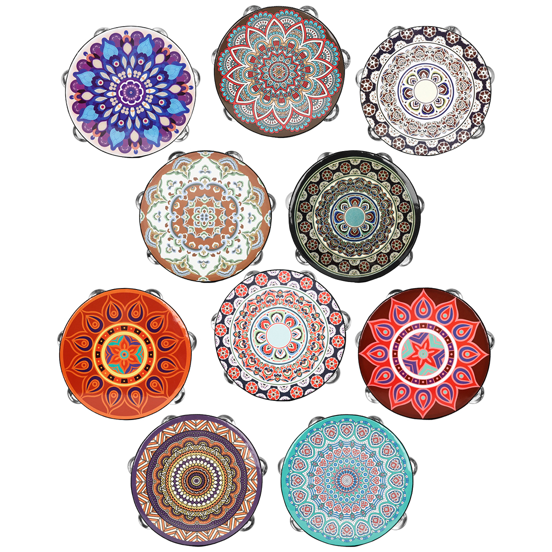 IRIN 8 Inch Tambourine Handbel - Tambourine Hand Drum のレビューと価格