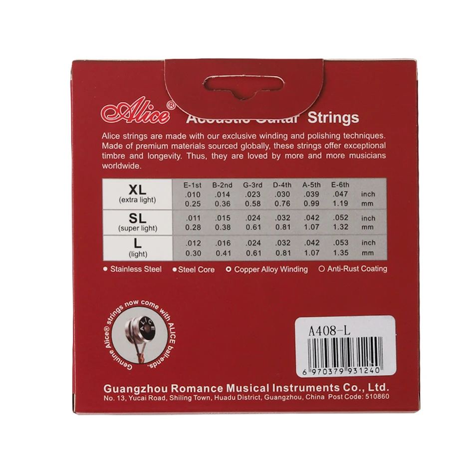 Alice A408  Full set Acoustic  - Musical Instrument Strings のレビューと価格