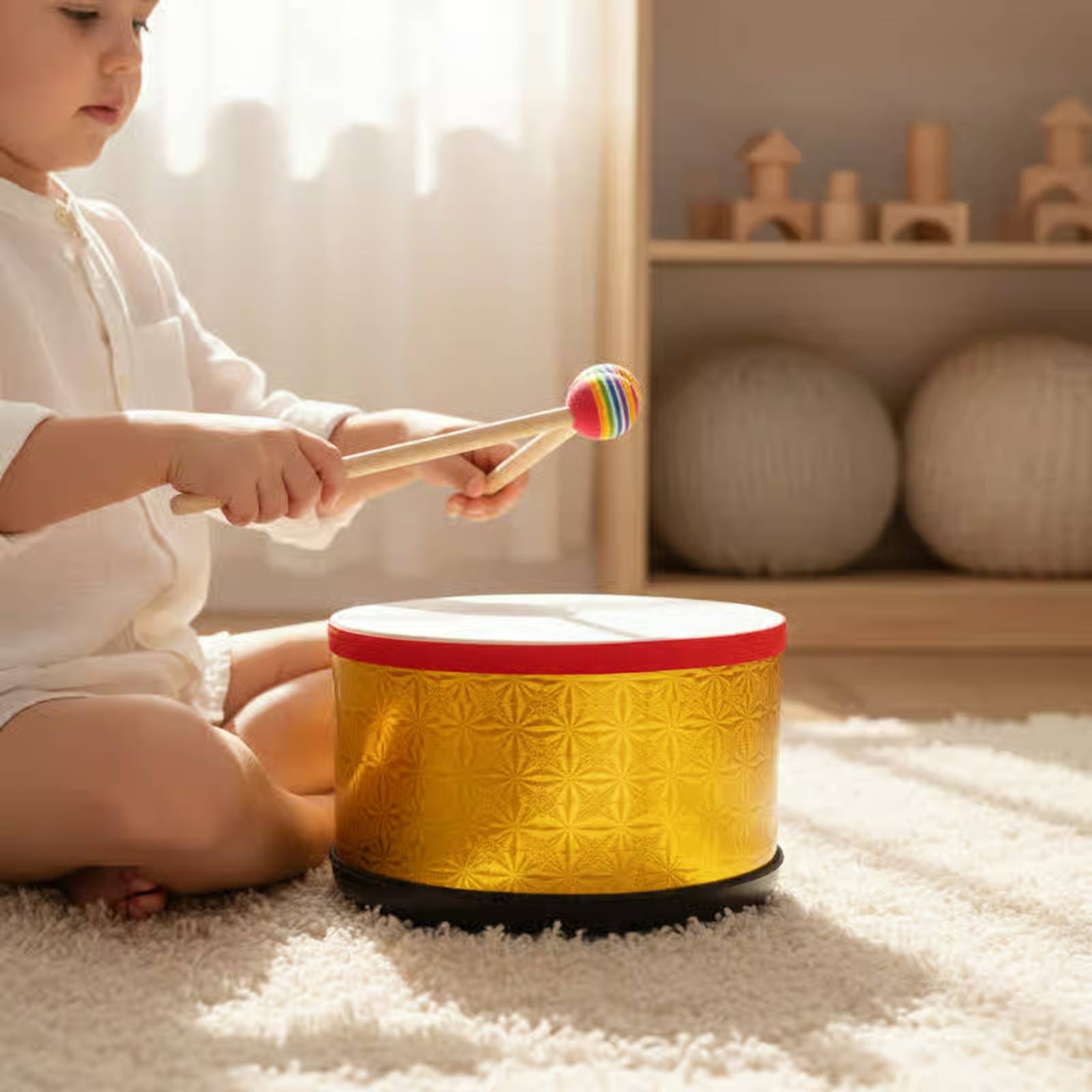 Rhythm Drum 10 Inch Hand Drum  - Musical Instrument Long のレビューと価格