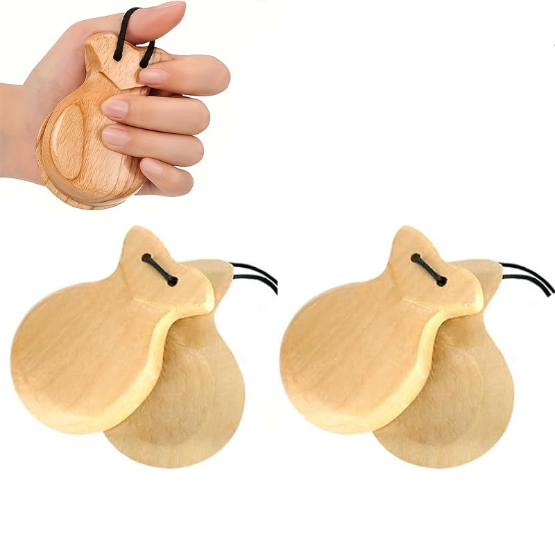 2 Pack Spanish Castanets Flame - Castanet Flamenco のレビューと価格