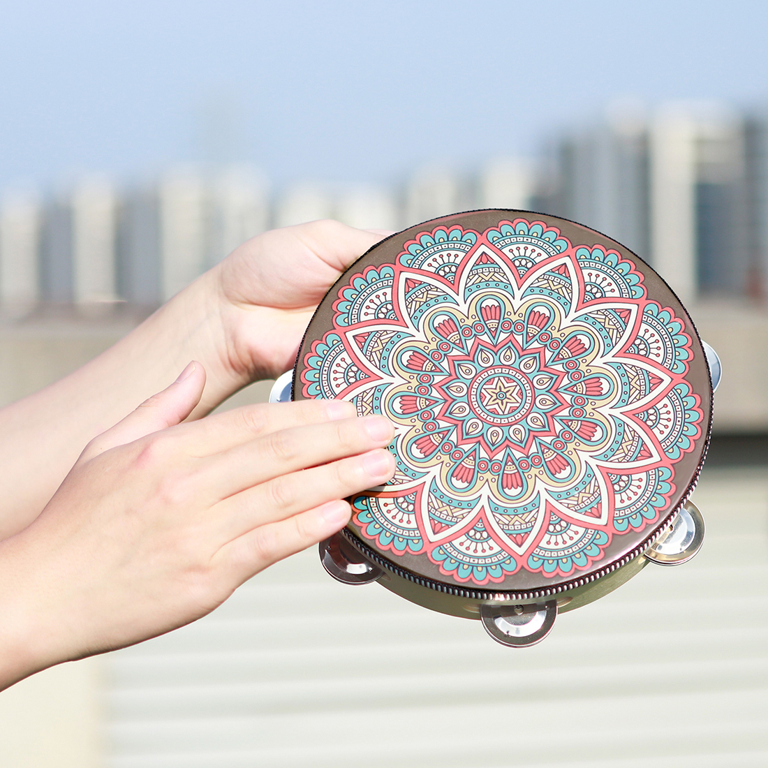 IRIN 8Inch Single Row Ancient  - Tambourine Hand Drum のレビューと価格