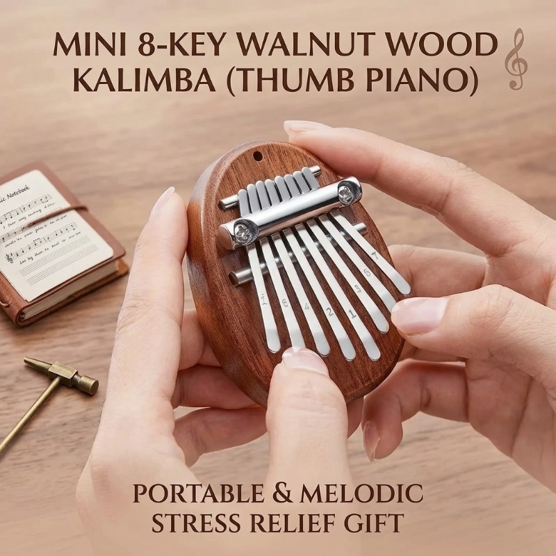 8 Key Mini Wooden Kalimba Thum - A Musical Instrument With Keys のレビューと価格