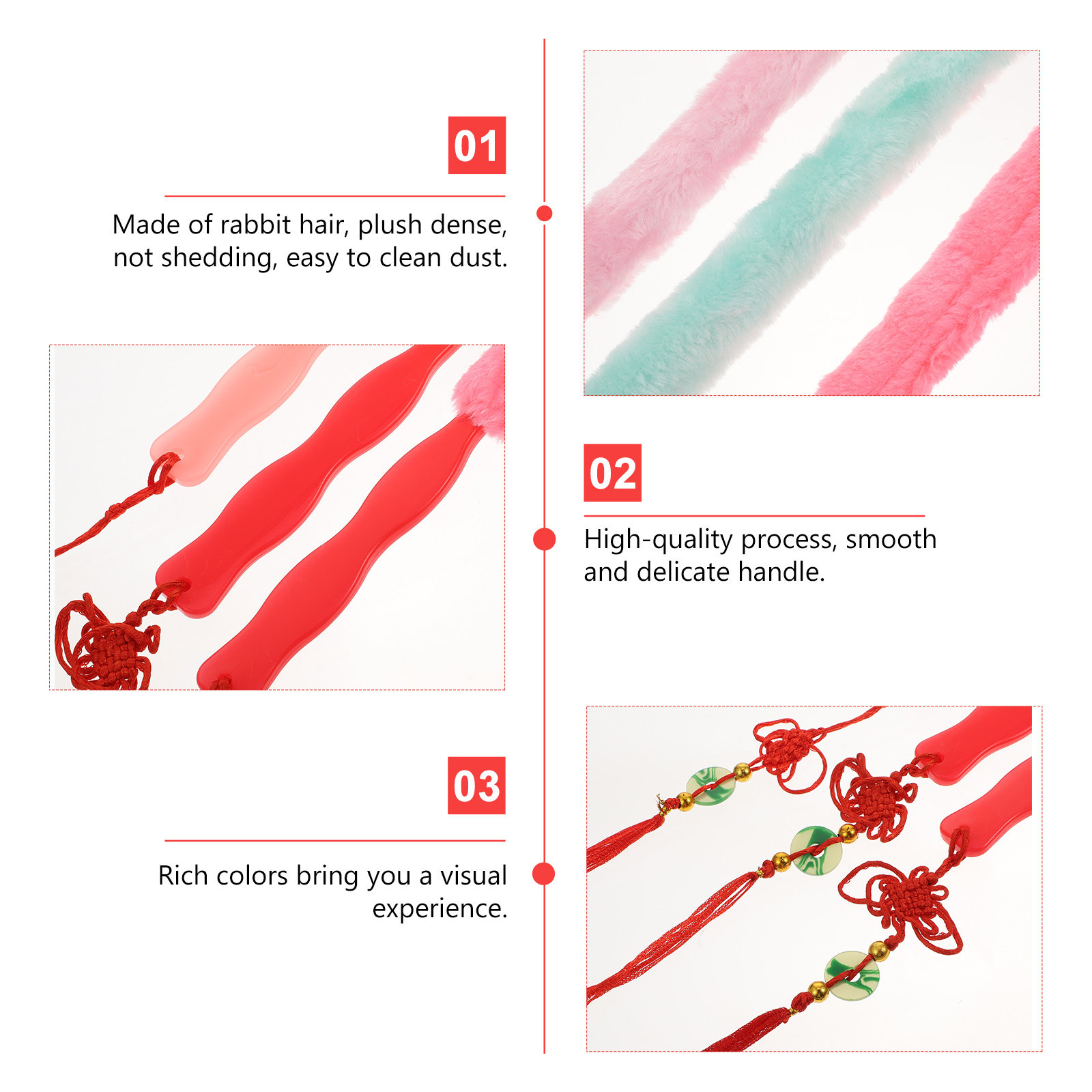 3Pcs Guzheng Clean Brush Profe - Musical Instrument Long のレビューと価格