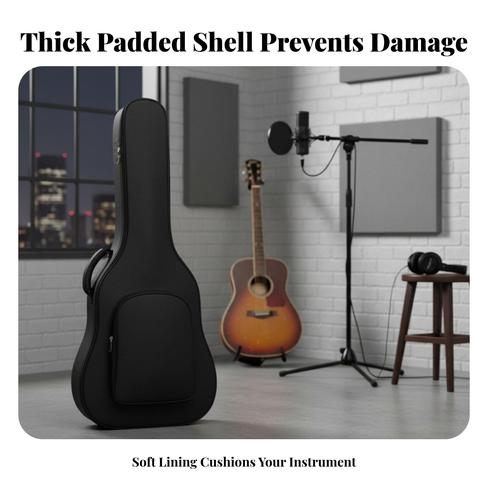 41 Inch Guitar Case Adjustable - Musical Instrument Long のレビューと価格