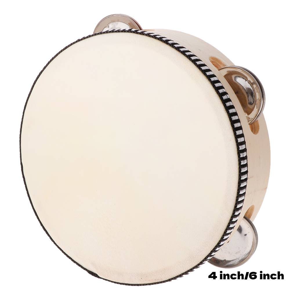 4/6inch Hand Held Wooden Tambo - Tambourine Hand Drum のレビューと価格