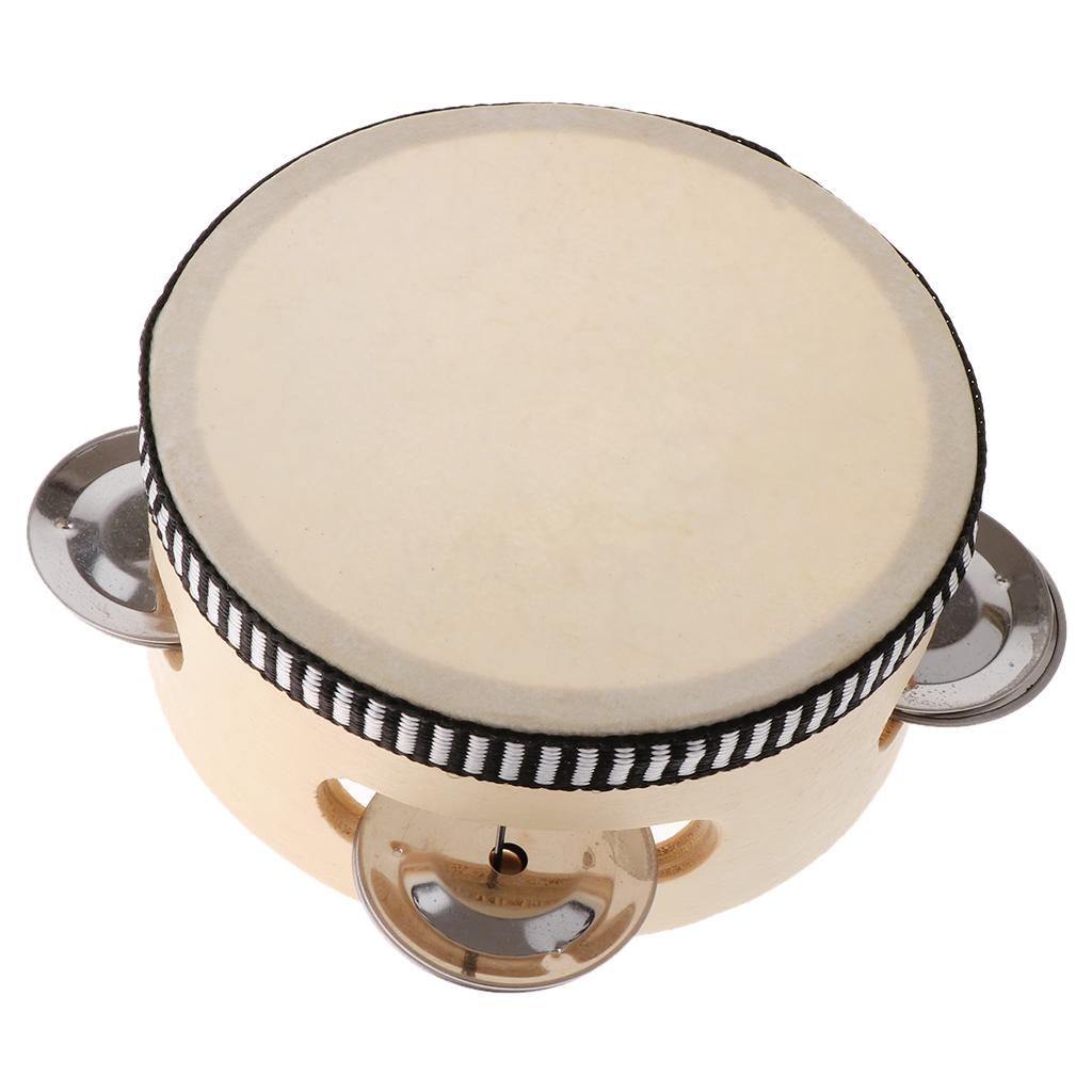 4/6inch Hand Held Wooden Tambo - Tambourine Hand Drum のレビューと価格