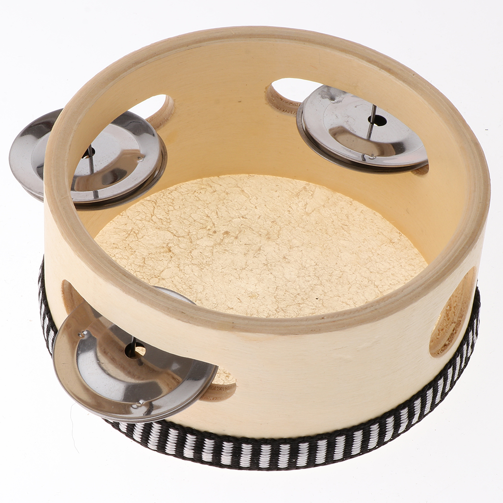 4/6inch Hand Held Wooden Tambo - Tambourine Hand Drum のレビューと価格