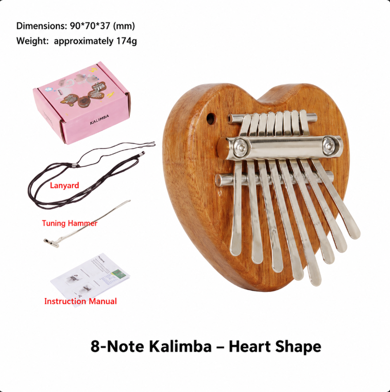 8 Keys Mini Kalimba Wooden Thu - A Musical Instrument With Keys のレビューと価格