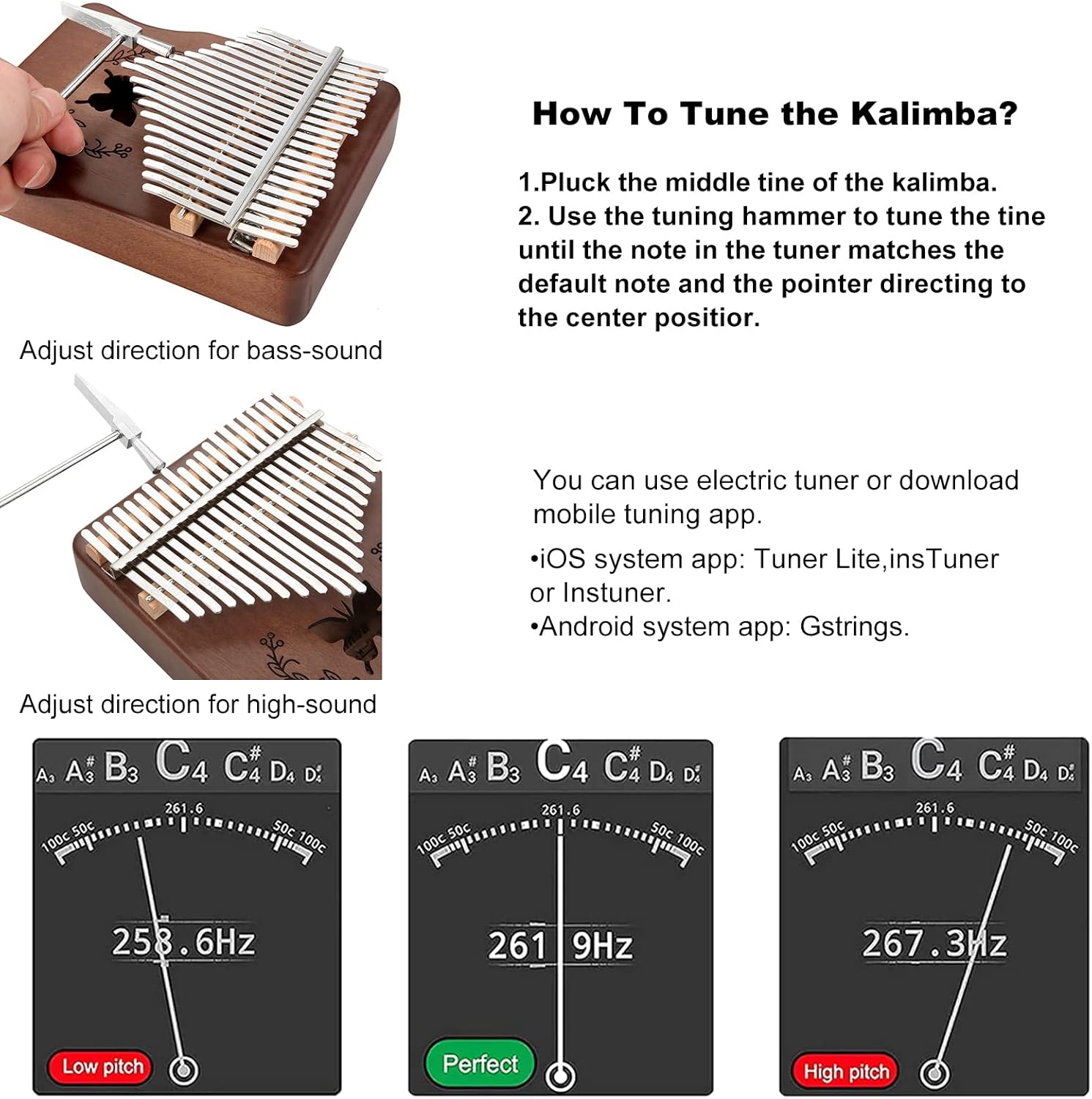 Kalimba 21 Keys Thumb Piano, N - A Musical Instrument With Keys のレビューと価格
